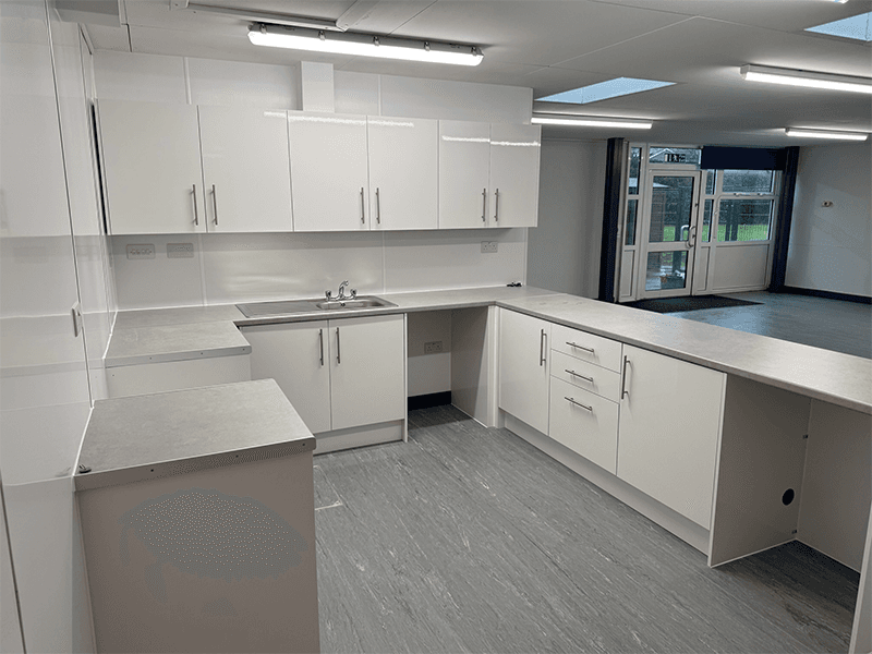 School kitchen plumbing installation