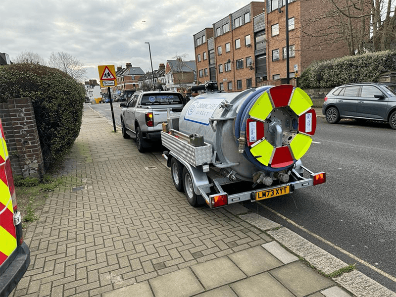 High-pressure drain jetting for domestic properties